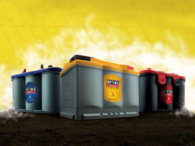 Optima yellow-top, blue-top, and red-top