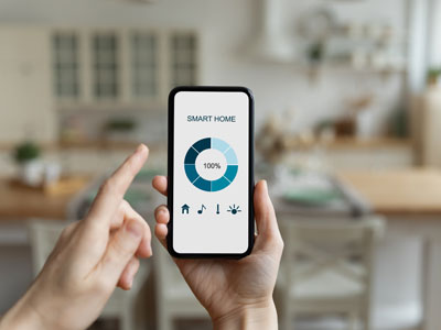 Using a phone to set up smart home devices