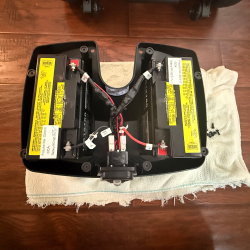 Opened battery pack