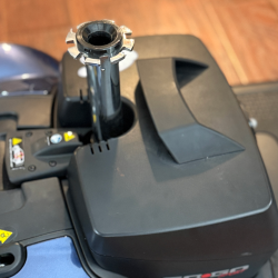 Battery pack back on a mobility scooter