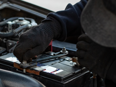 Replacing a battery in a vehicle