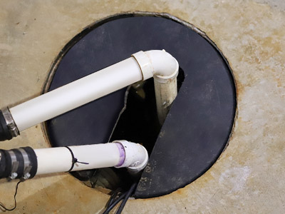 overhead of a sump pump