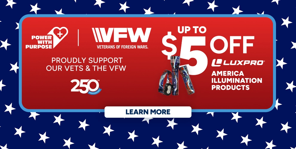 Proudly support our vets & the VFW. Learn more
