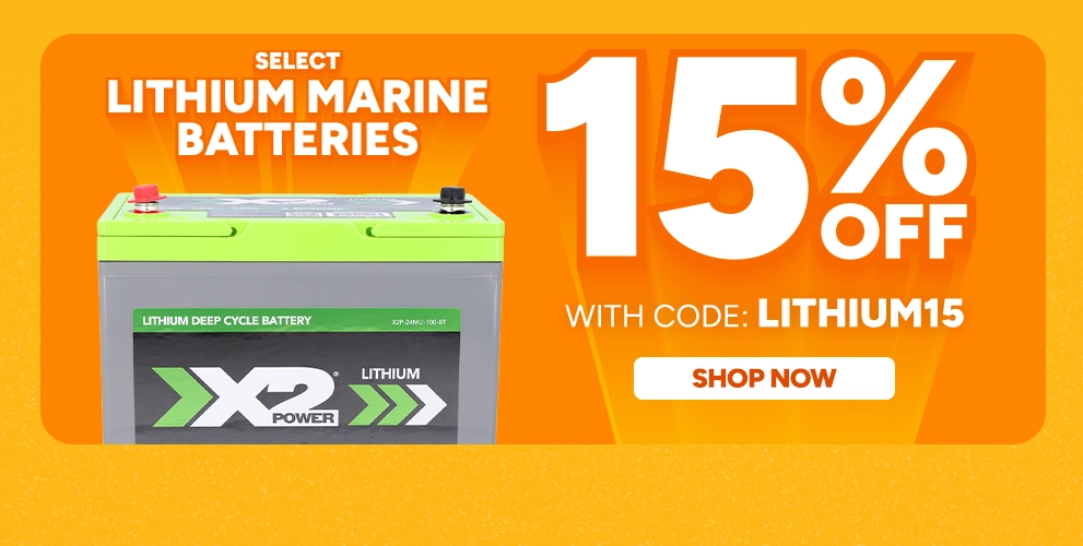 Select Lithium Marine Batteries, 15% off with code: LITHIUM15. Shop now