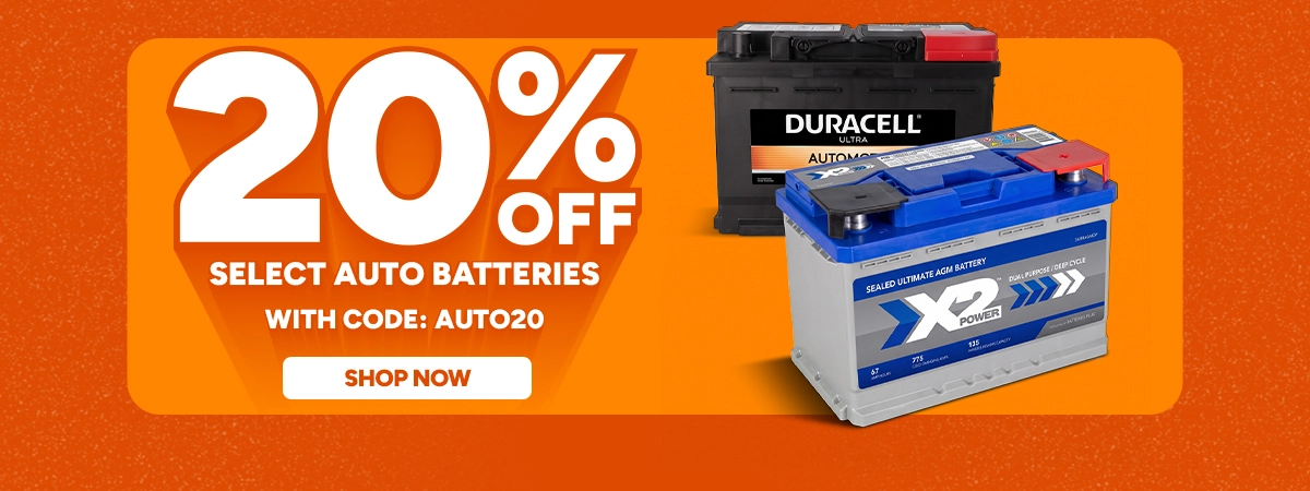Up to 20% off Select Auto Batteries with code AUTO20. Shop now